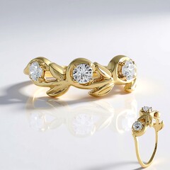 Anello in oro con Diamante I2 (H) (de Melo Gold)