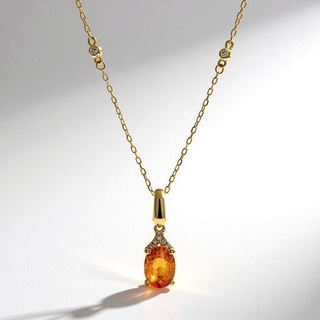 Collana in oro con Spessartina (CIRARI)