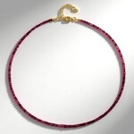 Collana in argento con Rubellite
