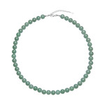 Zilveren halsketting met Groene Aventurijnen