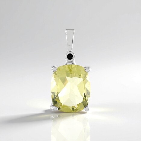 Pendentif en argent et Quartz citron