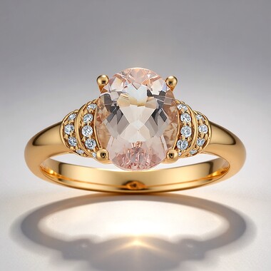 Anello in oro con Morganite AAA (CIRARI)