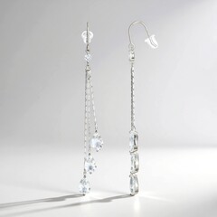 Orecchini in argento con Topazio Bianco