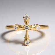 Gouden ring met I1 (H) Diamanten (CIRARI)