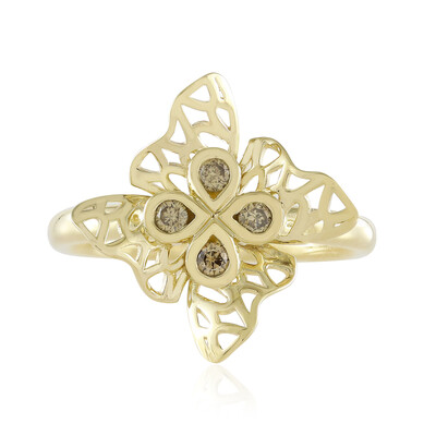 Bague en or et Diamant champagne I2 (Ornaments by de Melo)