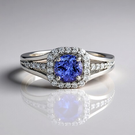 Anello in argento con Tanzanite