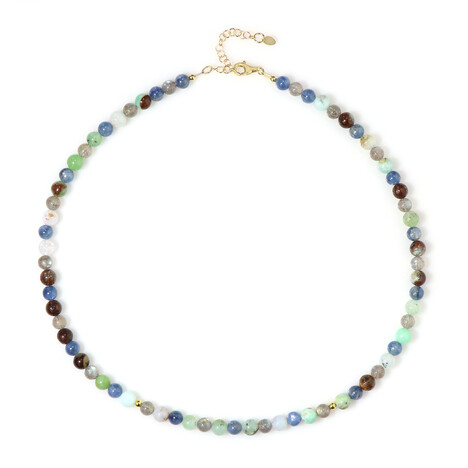 Zilveren halsketting met Gouden Hematieten (Riya)