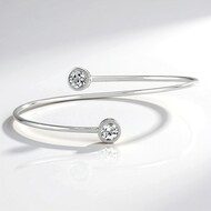 Bracelet en argent et Topaze blanche