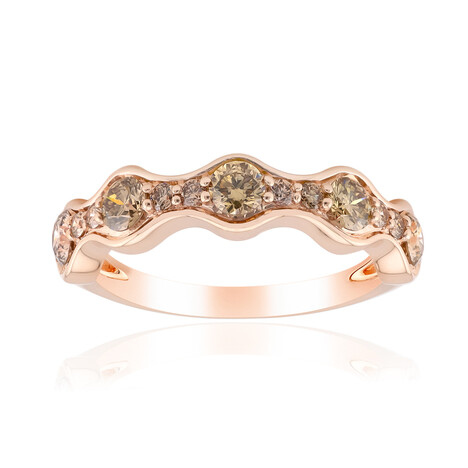 Anillo en oro con Diamante rosa de Francia de Argyle SI1 (Annette)