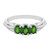 Anello in argento con Diopside Russo