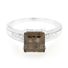 Rauchquarz-Silberring