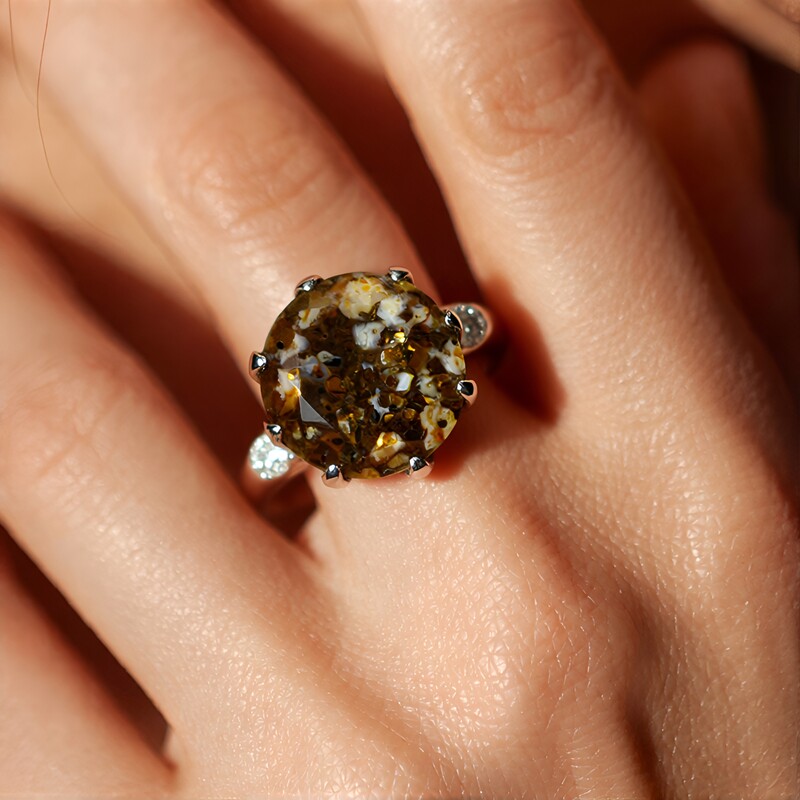 Dinosaur Bone Silver Ring