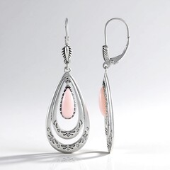 Orecchini in argento con Opale Rosa (Desert Chic)