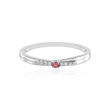 Bague en argent et Tourmaline rose