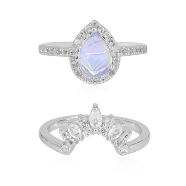 Bague en argent et Opale Welo
