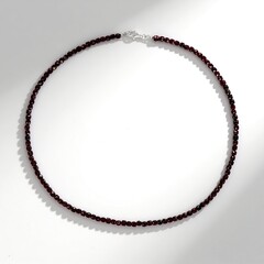 Collana in argento con Granato Mozambico
