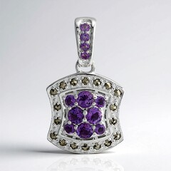 Ciondolo in argento con Ametista (Annette classic)
