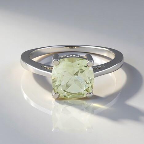Anello in argento con Ametista Verde