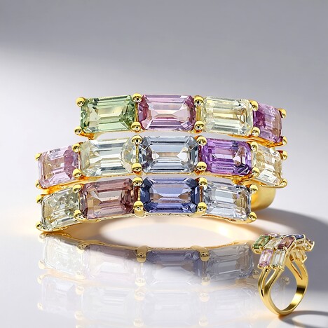 Anello in oro con Zaffiro Fancy (CIRARI)