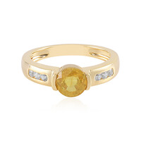 Anello in argento con Zaffiro Giallo del Madagascar