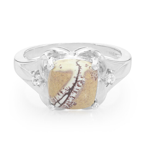 Sonora-Dendriten-Jaspis-Silberring