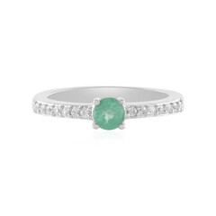 Bague en argent et Emeraude de Russie