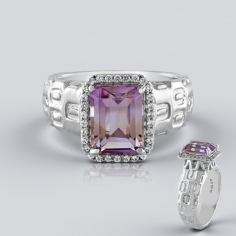 Anello in argento con Ametrina