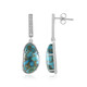 Pendientes en plata con Turquesa azul cuprífera (Faszination Türkis)