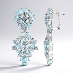 Orecchini in argento con Topazio Blu Cielo