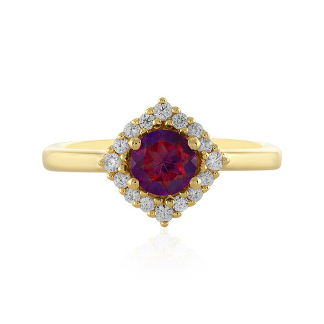 Anello in argento con Topazio Mistico Porpora