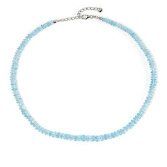 Collar en plata con Topacio azul cielo