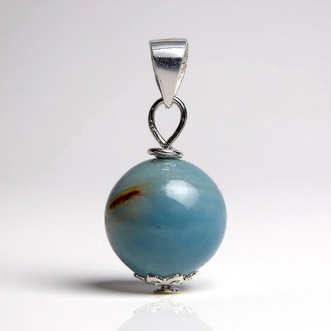 Ciondolo in argento con Aragonite Blu