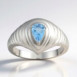 Anello in argento con Acquamarina del Mozambico (Pallanova)