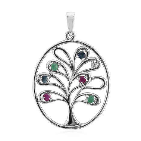 Edelstein-Silberanhänger