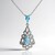 Collana in argento con Topazio Blu Cielo