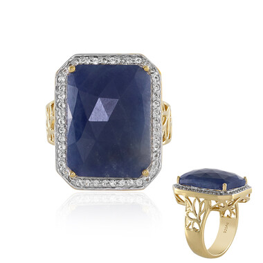 Anello in argento con Zaffiro Blu
