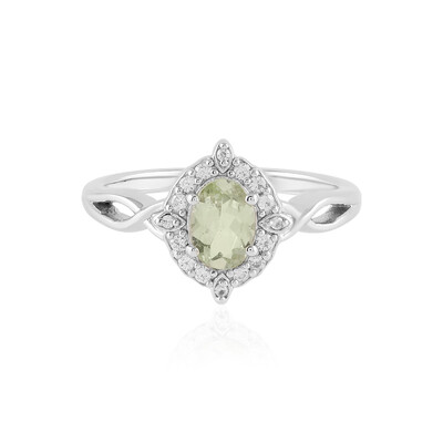Anello in argento con Granato Menta Merelani