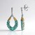 Orecchini in argento con Fluoroapatite Verde (Gems en Vogue)