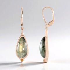 Orecchini in argento con Labradorite Ramata Maniry (KM by Juwelo)