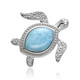 Zilveren hanger met een larimar