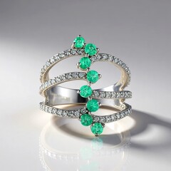 Anello in argento con Smeraldo Colombiano (de Melo Essence)