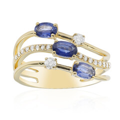 Gouden ring met Blauwe Ceylon saffieren (CIRARI)