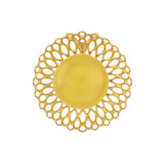 Colgante en plata con Ámbar báltico Milky