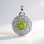Ciondolo in argento con Peridoto (de Melo Essence)