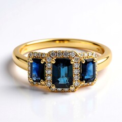 Anello in oro con Zaffiro Ceylon Blu (CIRARI)