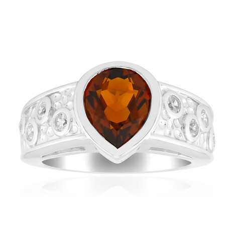 Madeira Citrine Silver Ring (de Melo Essence)