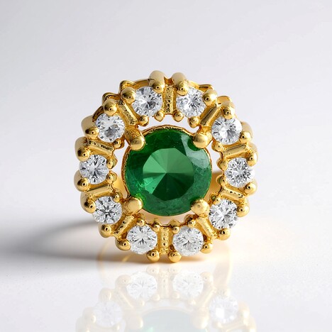 Ciondolo in argento con Apatite Verde