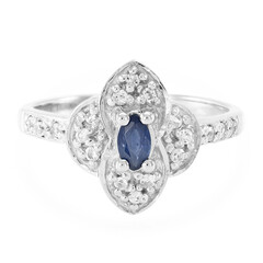 Zilveren ring met een Laos saffier