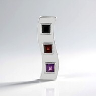 Zawieszka ze srebra - Spinel czarny (MONOSONO COLLECTION)