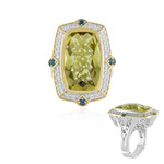 Anello in argento con Quarzo Ouro Verde (Dallas Prince Designs)